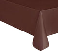 3 Pack Plastic Tablecloth Rectangle 54" X 108" Premium Disposable Table Cover for Party Birthday Wedding (Chocolate)