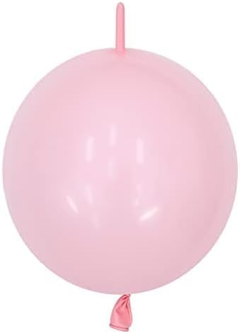 IN-JOOYAA 6 Inch Baby Pink Latex Link Balloon 100 Pcs Quick Linkable Balloon for Party Decoration