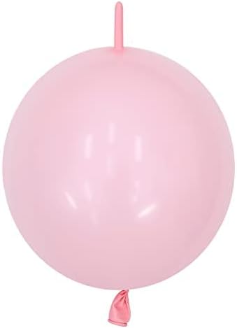 IN-JOOYAA 6 Inch Baby Pink Latex Link Balloon 100 Pcs Quick Linkable Balloon for Party Decoration