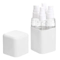 4-in-1 Travel Bottle Set Leak-Proof & TSA Approved - 50ml Refillable Containers Kit for Shampoo, Conditioner, Lotion - Portable Toiletry Accessories with Labels & Storage Box (Light Grey)