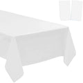 2 Pack Plastic Tablecloths Disposable Table Covers Plastic Table Cloths for BBQ Picnic Birthday Wedding Parties Waterproof and Oil-proof Table Cloth Light Weight Thin White TableCover 54 x 108 In