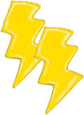 Set of 2 Yellow Lightning Bolt 36" Foil Party Balloons
