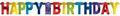 Large Foil Letter Banner | Multi color Collection | Birthday, 7.25'