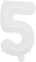 16 inch White Alphabet Letter and Number Balloons Set Package, Aluminum Hanging Foil Film Banner Mylar Balloon for Birthday Party Decoration Custom Word (A-Z, 0-9) (16 inch White 5)