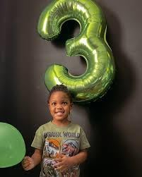 Light Green 4 Balloon, Number Balloons 40 Inch, 4th Birthday Decorations for Girls Four Large Numbers for Party Decor, Number 4 Balloon