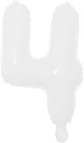 16 inch White Alphabet Letter and Number Balloons Set Package, Aluminum Hanging Foil Film Banner Mylar Balloon for Birthday Party Decoration Custom Word (A-Z, 0-9) (16 inch White 4)
