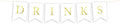 Andaz Press Hanging Bunting Pennant Party Banner with String, Metallic Gold Ink, Drinks, 2-Feet, 1-Set, Includes String