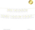 Andaz Press Wedding Hanging Bunting Pennant Party Banner with String, Metallic Gold Ink, He Asked She Said Yes, 5-Feet, 1-Set, Includes String