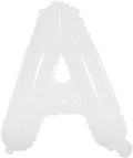 16 inch White Alphabet Letter and Number Balloons Set Package, Aluminum Hanging Foil Film Banner Mylar Balloon for Birthday Party Decoration Custom Word (A-Z, 0-9) (16 inch White A)