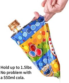 PintreeLand 6.7 * 9.8inch Happy Birthday Party Favor Bags 40 PCS, Plastic Goodies Loot Gift Bags Bulk for Kids Baby Girls & Boys Birthday Party Supplies (A Style 40 Packs)