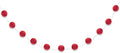 Red Honeycomb Ball Garland - 7 ft. - Elegant Paper Decor - Ideal for Bridal Showers, Birthdays, & Christmas Parties (1 Pc.)