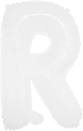 16 inch White Alphabet Letter and Number Balloons Set Package, Aluminum Hanging Foil Film Banner Mylar Balloon for Birthday Party Decoration Custom Word (A-Z, 0-9) (16 inch White R)