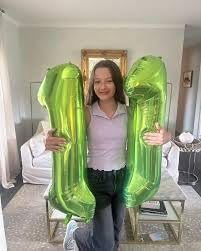Light Green 7 Balloon, Number Balloons 40 Inch, 7th Birthday Decorations for Girls Kids, Party Decoration for Women, Number 7 Balloon