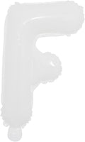 16 inch White Alphabet Letter and Number Balloons Set Package, Aluminum Hanging Foil Film Banner Mylar Balloon for Birthday Party Decoration Custom Word (A-Z, 0-9) (16 inch White F)