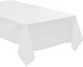 3 Pack Plastic Tablecloth Rectangle 54" X 108" Premium Disposable Table Cover for Party Birthday Wedding (White)