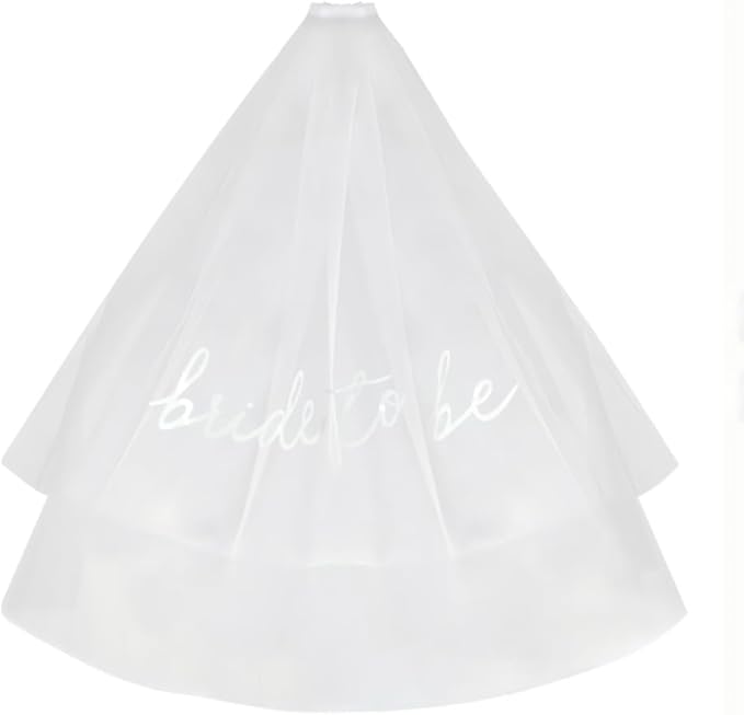 Bridal veil Bride to Be Gold Foil Print Veil for Bachelorette Party Bridal Shower Wedding Veil Engagement Party Favors