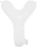 16 inch White Alphabet Letter and Number Balloons Set Package, Aluminum Hanging Foil Film Banner Mylar Balloon for Birthday Party Decoration Custom Word (A-Z, 0-9) (16 inch White Y)