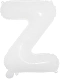 16 inch White Alphabet Letter and Number Balloons Set Package, Aluminum Hanging Foil Film Banner Mylar Balloon for Birthday Party Decoration Custom Word (A-Z, 0-9) (16 inch White Z)