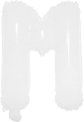 16 inch White Alphabet Letter and Number Balloons Set Package, Aluminum Hanging Foil Film Banner Mylar Balloon for Birthday Party Decoration Custom Word (A-Z, 0-9) (16 inch White M)