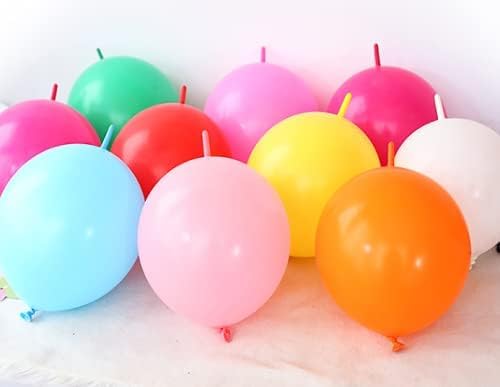 IN-JOOYAA 6 Inch Baby Pink Latex Link Balloon 100 Pcs Quick Linkable Balloon for Party Decoration