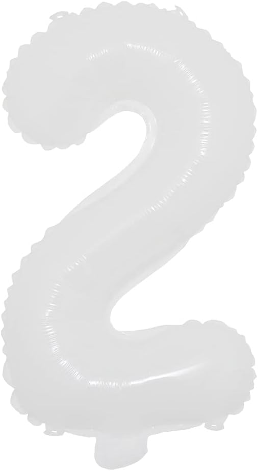 16 inch White Alphabet Letter and Number Balloons Set Package, Aluminum Hanging Foil Film Banner Mylar Balloon for Birthday Party Decoration Custom Word (A-Z, 0-9) (16 inch White 2)