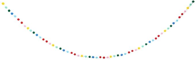 Ganz Multicolor Festive Garland, Durable, Vibrant Party Decor