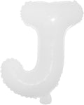 16 inch White Alphabet Letter and Number Balloons Set Package, Aluminum Hanging Foil Film Banner Mylar Balloon for Birthday Party Decoration Custom Word (A-Z, 0-9) (16 inch White J)