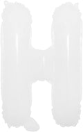 16 inch White Alphabet Letter and Number Balloons Set Package, Aluminum Hanging Foil Film Banner Mylar Balloon for Birthday Party Decoration Custom Word (A-Z, 0-9) (16 inch White H)