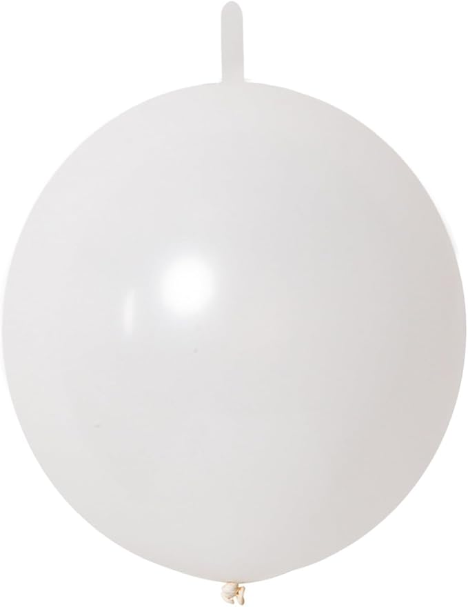 IN-JOOYAA Pearl White Link Balloons 6 inch 100 Pcs, Quick Link Balloons for Wedding Party Birthday Decorations