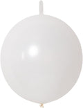 IN-JOOYAA Pearl White Link Balloons 6 inch 100 Pcs, Quick Link Balloons for Wedding Party Birthday Decorations