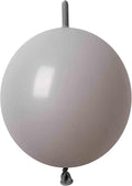 IN-JOOYAA 6 Inch Grey Latex Link Balloon 100 Pcs Quick Link Balloons for Party Decoration