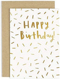 Old English Co. Birthday Card - A6, Happy Birthday Confetti | Perfect for Friends or Family Members | Happy & Funny Adult Occasion Cards | Suitable for Men & Women | Blank Inside & Envelope Included
