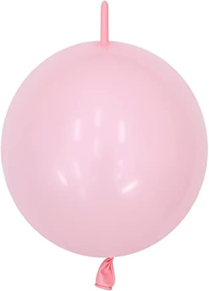 IN-JOOYAA 6 Inch Baby Pink Latex Link Balloon 100 Pcs Quick Linkable Balloon for Party Decoration
