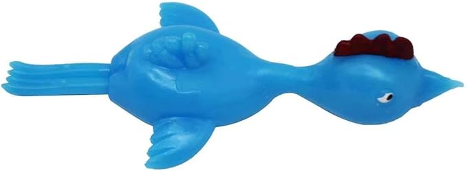 Funiverse 100 Pack Chicken Finger Flingers - Stretchy Rubber Flying Chickens, Multi Color Assortment, Individually Packaged Party Favors for Classroom, Birthday, Halloween