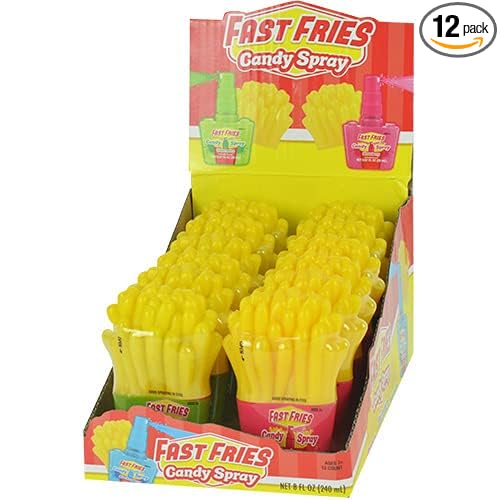 Koko's Confectionery & Novelty Kokos Fast Fries Candy Spray, 0.676 fl oz 20 mL 12 Count Display Box