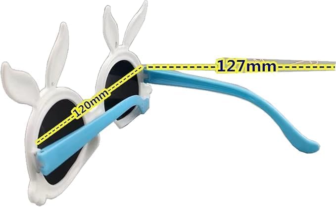Easter Bunny Sunglasses Photo Booth Props, Rabbit Shaped Novelty Glasses for Party Decorations, Easter Event Costume Accessories, 6 Pack