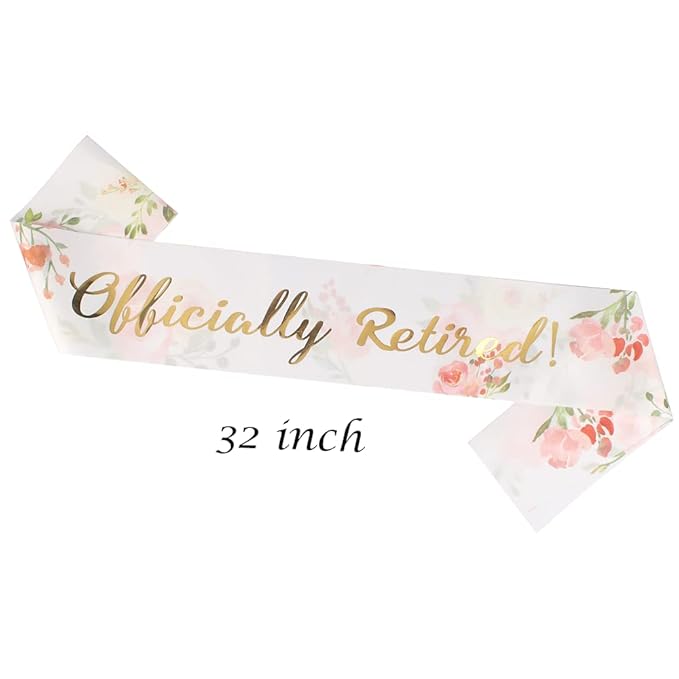 AOPRIE Retired Headband fow Women Crwon Tiara for Men Officiallly Retired Sash for Retirement Work Party Events Party Supplies Gifts Favors Decorations Rose Gold, 2 Pack