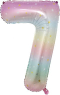40 inch Rainbow Star Gradient Colorful Big Size Number Foil Helium Balloons Birthday Party Celebration Decoration Large globos (40 inch Rainbow Star 7)