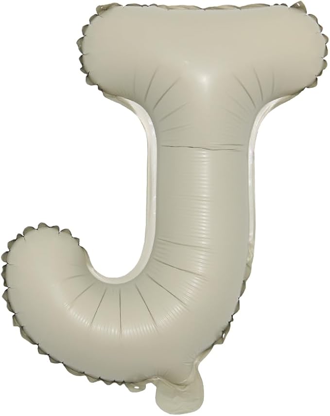 16 inch Cream Letter A to Z Alphabet Number 0-9 Foil Balloons Letter Birthday Party Wedding Decoration event & party supplies birthday balloons (16 inch Cream J)