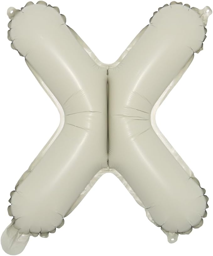 16 inch Cream Letter A to Z Alphabet Number 0-9 Foil Balloons Letter Birthday Party Wedding Decoration event & party supplies birthday balloons (16 inch Cream X)