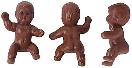 Mini Plastic Babies for Party Favor Decor Party Decorations Baby Shower Party Game Ice Cube Game (1" 60pcs, Dark)