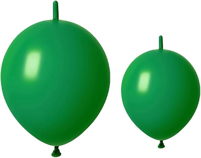Link Balloons Dark Green 6 Inch 12 Inch Latex Quick Linkale Balloon 160 Pcs for Birthday, Halloween, Christmas, Party Festival Decorations