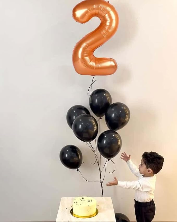 Orange Number 7 Balloon 40 Inch, 7th Birthday Party Decorations for Children, Giant 7 Foil Balloon for Party Supplies