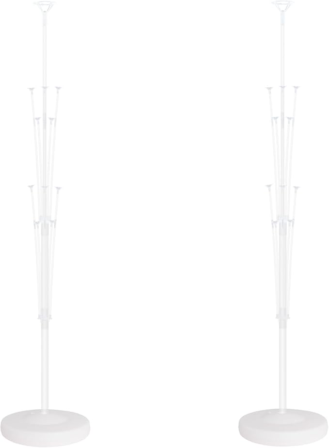 Balloon Column Kit for Floor- Set of 2, Base&Pole,Balloon Stand Holder on Floor or Table Centerpieces Backdrop Decoration for Party Wedding Baby Shower Birthday Graduation (No balloons)