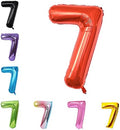 40 Inch Large Foil Helium Number Balloon Birthday Wedding Party 0-9 (Red, 7)