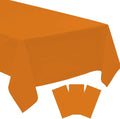 3 Pack Orange Disposable Tablecloth, 54 x 108 inch Dining Table Cover for Rectangle Table, Orange Disposable Tablecloths for Decor Parties, Birthday, Bridal Shower, Wedding
