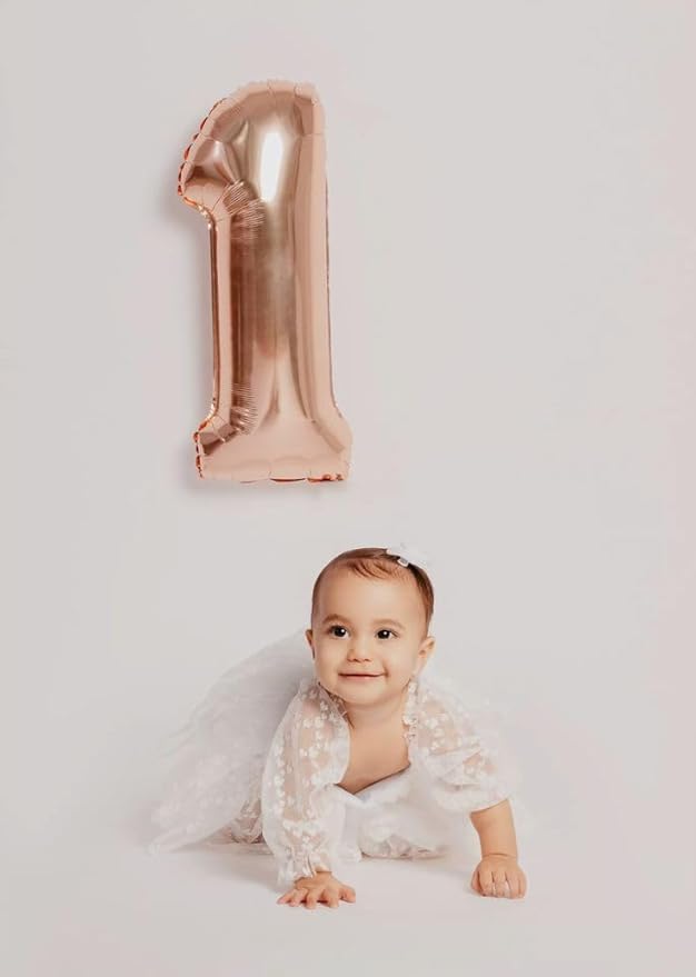 40 Inch Number 10 Balloons, Rose Gold Balloons for Woman Man 10th Birthday Party Decoration, Foil Number Ballon for 10, 100 Anniversary, Bridal Shower, Graduation, Wedding, Valentine's Day