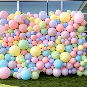500Pcs Pastel Balloons, 5 inch 10 inch Pastel Latex Party Balloons Assorted Colors - Round Helium Macaron Balloons for Birthday Baby Shower Wedding Decorations