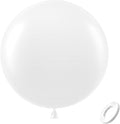 Bezente Pearl White Giant Balloons 36 Inch - 8 Pack Jumbo Ivory Balloons Large Round Pearlescent White Latex Balloons for Christmas Anniversary Wedding Baby Shower Birthday Party Decorations