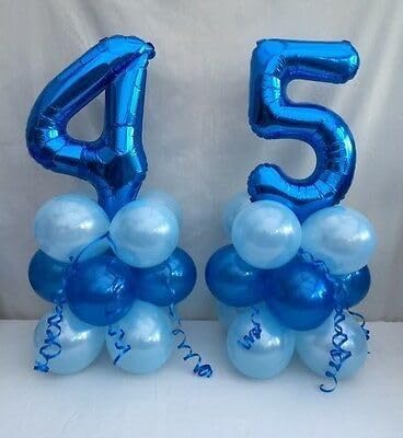 50 Balloons Number, Foil 40 Inch Dark Blue 50th Birthday Party Decoration for Men & Women, Big Number Balloons Party Supplies for Engagement Wedding Anniversary